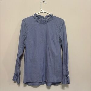 Dalia Blue and White Striped Blouse